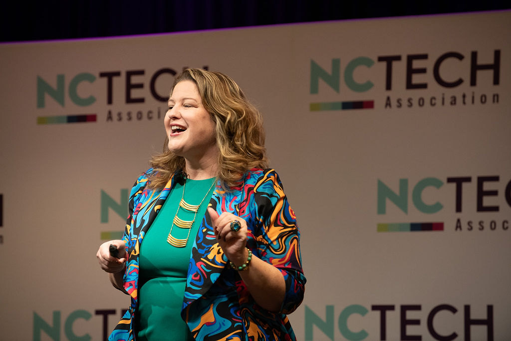 Kristi Straw delivering the NC TECH opening keynote